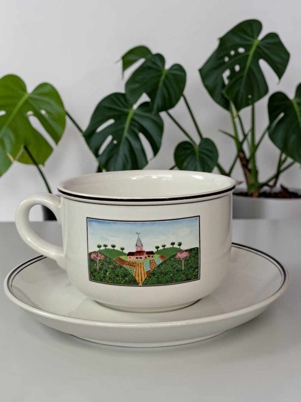 Villeroy & Boch Design Naif coffee tea Jumbo Cup and Saucer Set